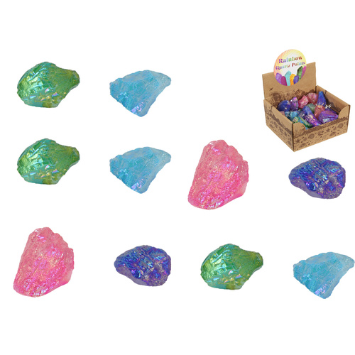 1pce 2-4cm Aura Quartz Points Gemstone Vibrant Colour Metallic Finish