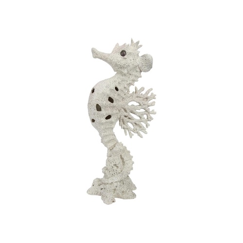40cm Coral Seahorse Ornament - Coastal Ocean Home Decor