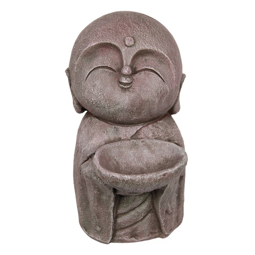 35cm Japanese "Jizo" With Bowl Divinity Statue Resin Statue