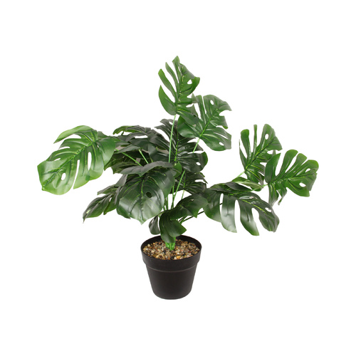 55cm Leaf Fern in Black Pot Artificial Fake Monstera Plant