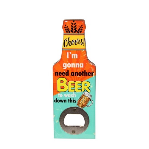 16cm Beer Bottle Opener Magnetic Another Funny Saying Fridge Decor