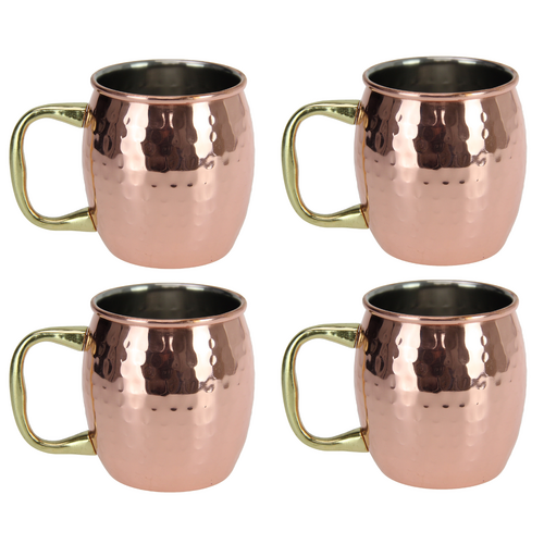 4x Moscow Mule Mugs Set 18 Ounce Copper Metal Premium Quality Cup