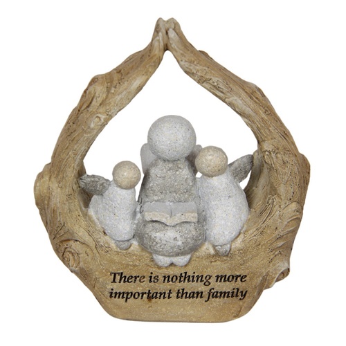 1pce Important 11cm Concrete Family in Branch Inspirational Saying Gift
