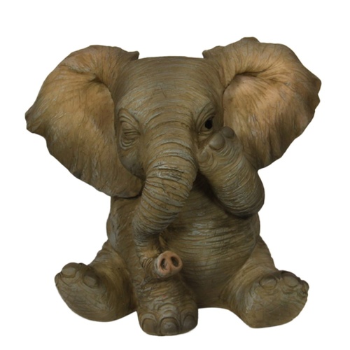 1pce See No Evil 12cm Sitting Wise Elephants Resin Realistic Decor