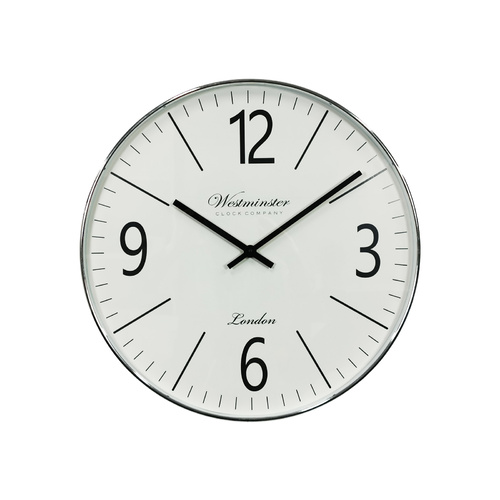 50cm Classic Silver Decor Clock Modern Design