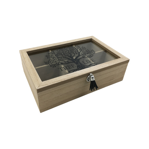 1pce 24cm Tree of Life Divider Box for Tea, Coffee, Jewellery Boho Theme