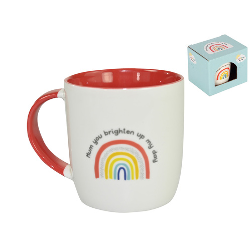 9cm Brighten My Day Rainbow Coffee/Tea Mug Inside Gift Box Kitchen Decor