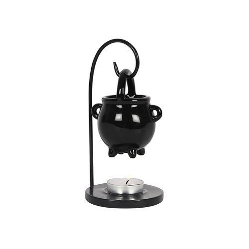 Oil Burner Hanging Mini Witch Cauldron 17cm Ceramic 1pce In Gift Box