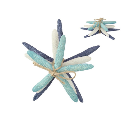 3 Starfish With Rope Set Home Decor 20cm Nautical Theme Beach Ornament