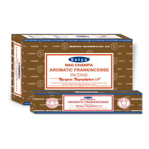 Satya 72 Incense Sticks Frankincense Scented Bulk Pack