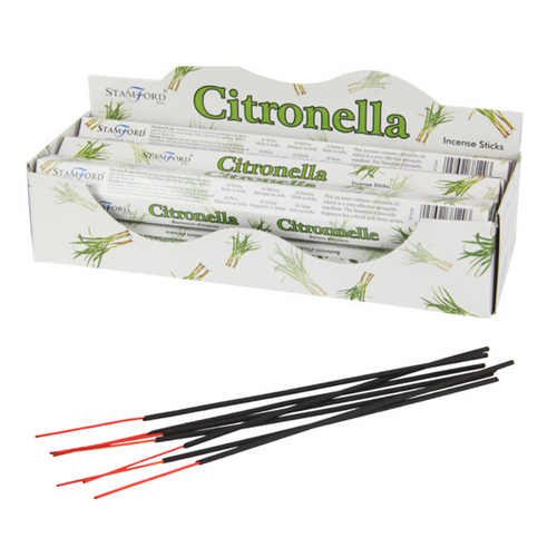 120 Citronella Incense Sticks Bulk Pack Zen Aromatherapy, 6 Boxes of 20 Sticks