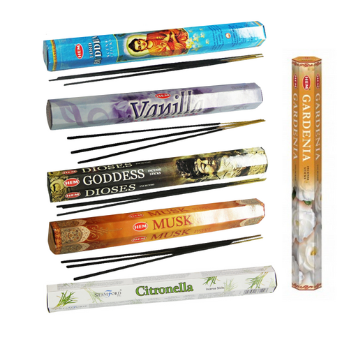 Mixed Incense Sticks Scented Packs Set of 6 Boxes, 120 Sticks Multi Kit #2
