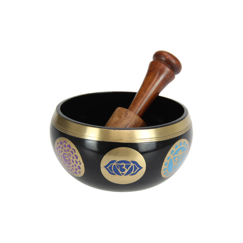 *12cm Black 7 Chakra Singing Bowl