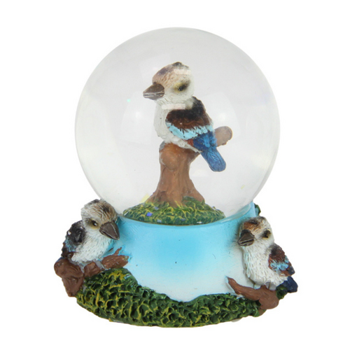 Snow Globe Kookaburra Bird Animal in Glass Water Ball 4.5cm 1pce