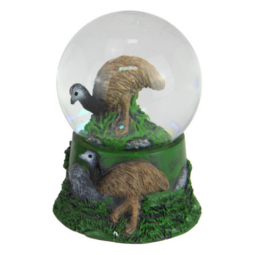 Snow Globe Emu Australian Animal in Glass Water Ball 4.5cm
