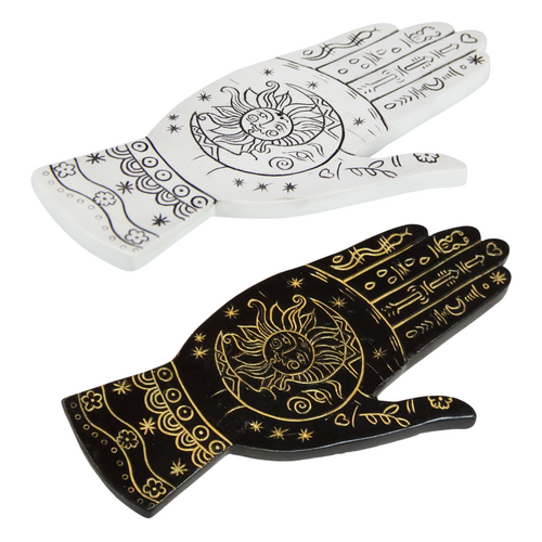 2x Palmistry Incense Holders Set Stick Burners Henna Sun Design 19cm Bundle