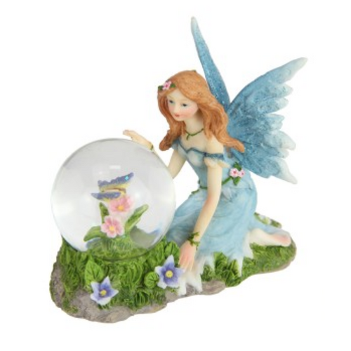Fairy Waterball Snow Globe Sitting Blue Theme 10cm 1pce