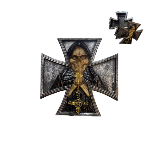 Gothic Skull Trinket Box 14cm, Dark Decorative Storage for Jewelry & Keepsakes