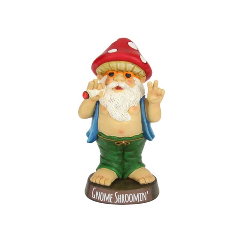 24cm Smoking Gnome Statue - Relaxed Garden Decor | MaryJane Peace