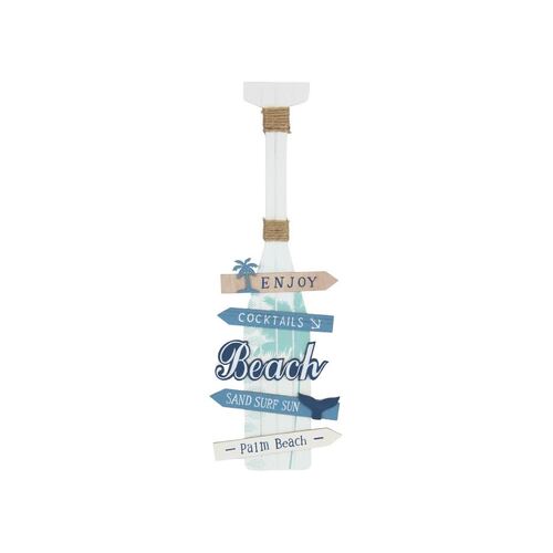 43cm Beach Oar Wording Sign MDF Home Decor Wall Hanging