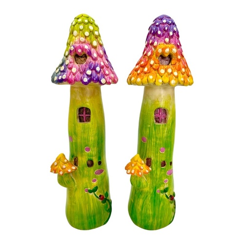 29cm Wonderland Fairy Garden House Set of 2 - Type A & B Miniature Decor