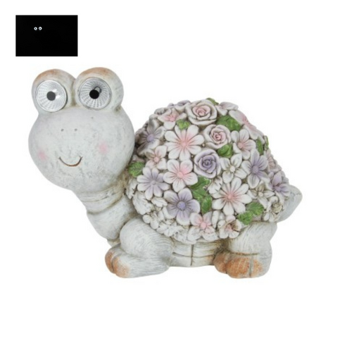 28cm Solar Garden Turtle Figurine with Light - Outdoor Decorative Solar Decor