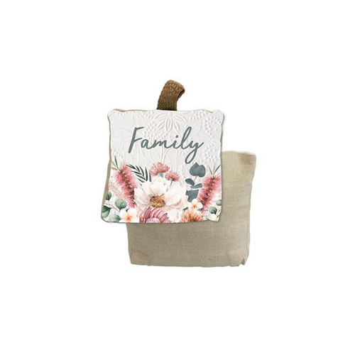 18x18cm Door Stop with Australiana Design & Kelly Lane Family Wording
