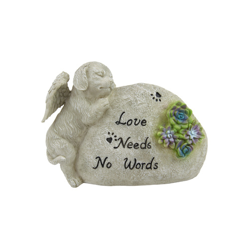 21cm Memorial Dog Garden Plaque - Personalised Pet Tribute Outdoor Sign