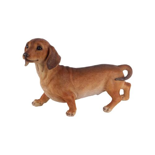 40cm Standing Brown Sausage Dog Ornament, Adorable Home Décor