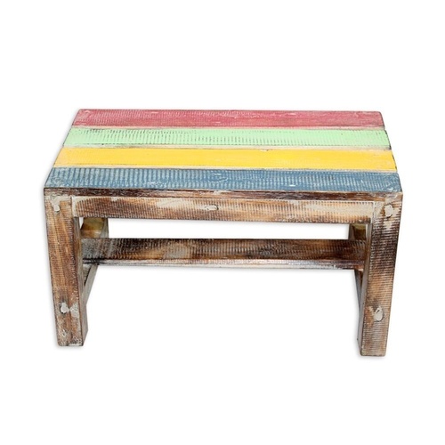 40cm Kids Wooden Table, Washed Coloured Beach Look