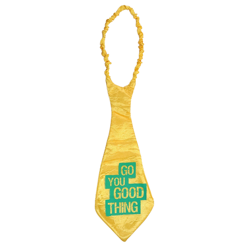 Aussie Supporter Tie Jumbo Size Necktie Green & Gold Australia Team