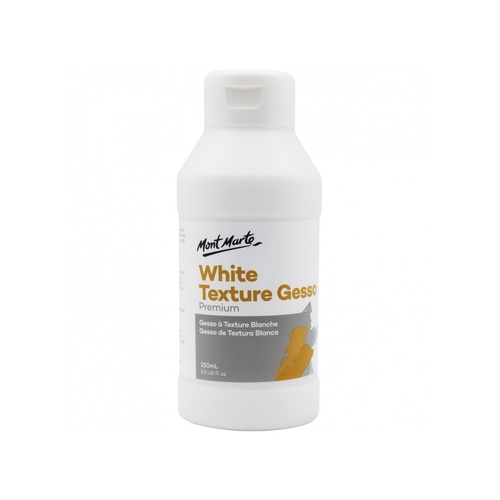 Mont Marte White Texture Gesso 250ml for Preparing Painting Surfaces 