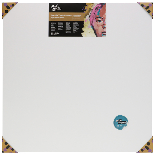 Mont Marte Canvas 91cm Square Double Thick Premium Stretched Frame 36x36in"