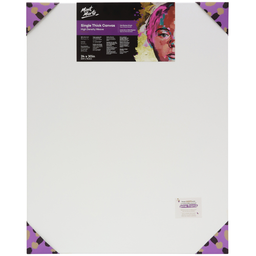 Mont Marte Canvas 60cm x 75cm Thin Single Thick Premium Stretched Frame 24x30in"