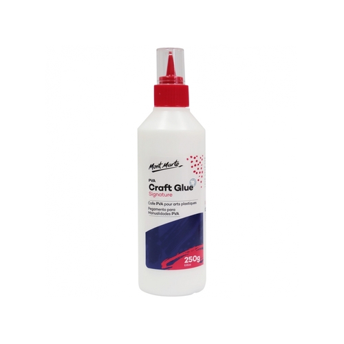 Mont Marte PVA Craft Glue Fine Tip 250g - Use for DIY Slime Clear Drying