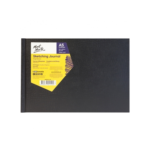Mont Marte Sketching Journal Textured Finish A5 Landscape, Artist Gift