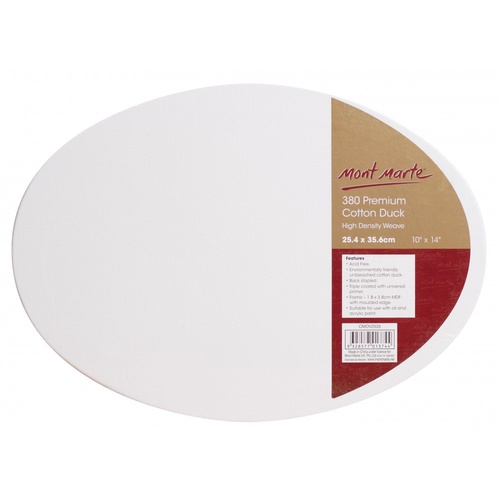 Mont Marte Canvas 25cm x 35cm Oval Double Thick Premium Stretched Frame 10x14in"