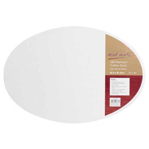 Mont Marte Canvas 55cm x 81cm Oval Double Thick Premium Stretched Frame 22x32in"