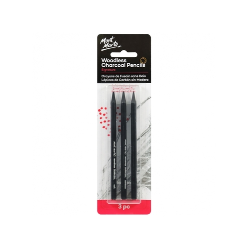 Mont Marte Woodless Charcoal Pencils 3pce 