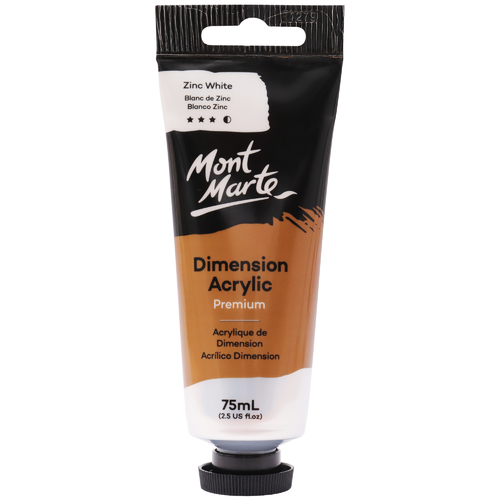Mont Marte Dimension Acrylic Paint 75ml - Zinc White