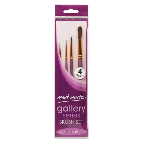 Mont Marte Gallery Series Brush Set Watercolour 4pce