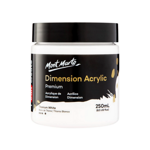 Mont Marte Dimension Acrylic Paint 250ml - Titanium White 