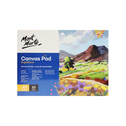 1pce Mont Marte Canvas Pad 280gsm 10 Sheets A3 Painting Paper