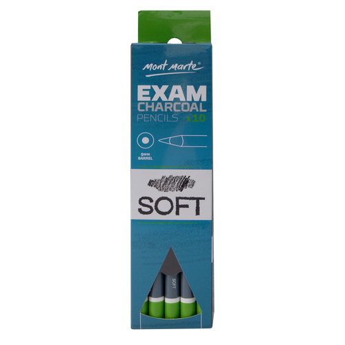 Mont Marte Exam Charcoal Pencil Set 10pce - Soft