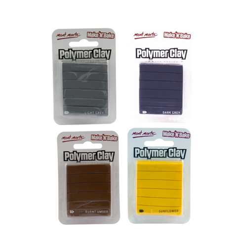 Approx 10g Each Colour Mont Marte 10pce Make n Bake Polymer Clay 