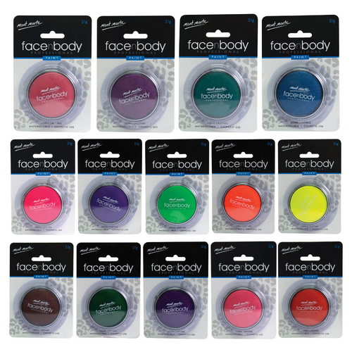 14x Face & Body Paint Bundle Makeup Colours Cosmetic Quality Set