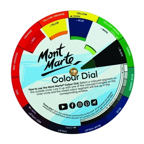 Mont Marte Mini Colour Dial/Wheel/Map for Beginners Colour Mixing/Hues