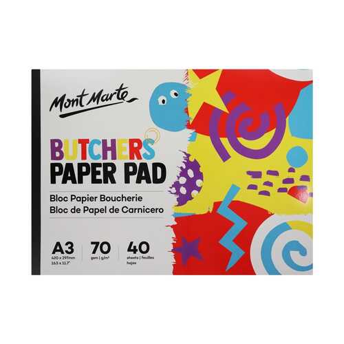 1pce Mont Marte A3 Butchers Paper Pad 40 Sheets Kids Art Craft 70gsm