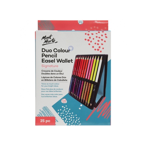 Mont Marte Signature Duo Colour Pencil Easel Wallet 25pc