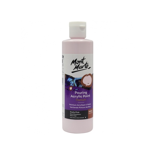 Mont Marte Pouring Paint Acrylic 240ml - Dusty Pink for Fluid Art